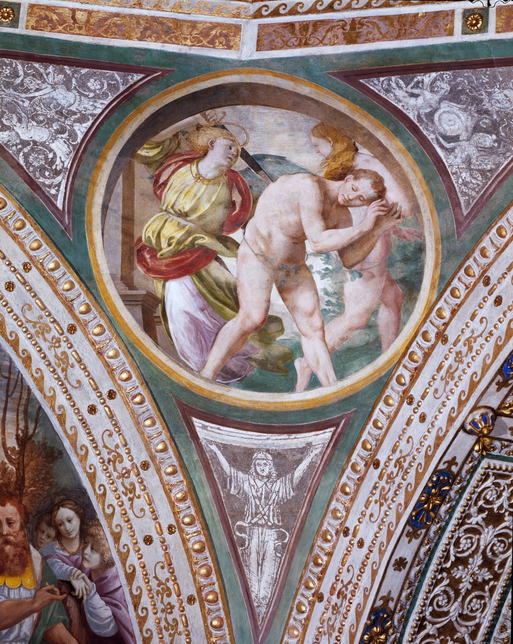 Vyhnání Adama a Evy z pendentive dómu, 1532-36 od Bernardino Luini