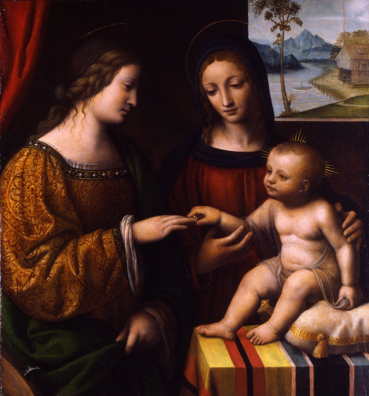 Mystické manželství svaté Kateřiny od Bernardino Luini