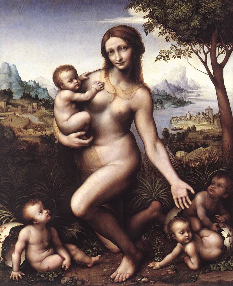 Leda se svými dětmi od Bernardino Marchiselli