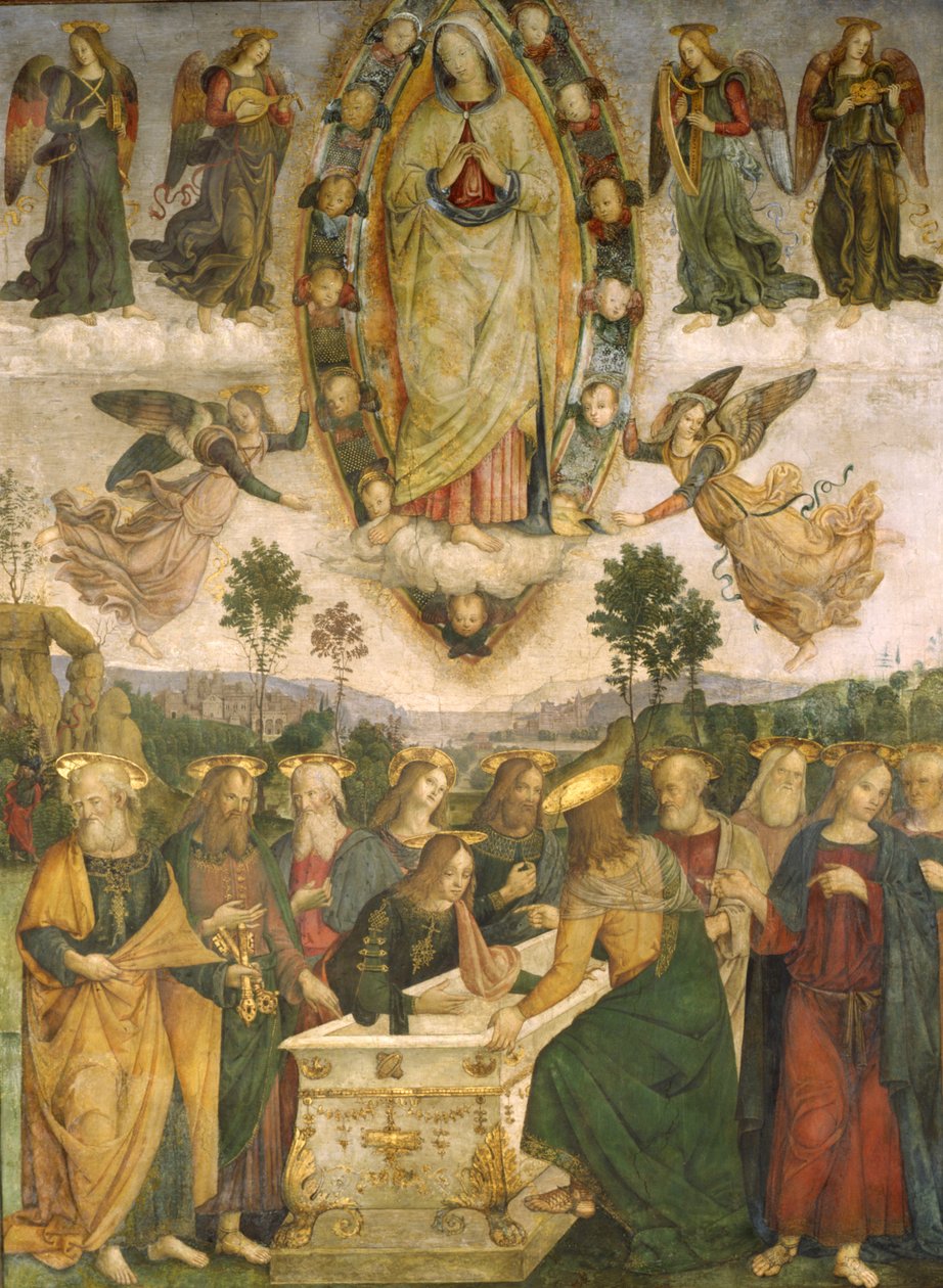 Nanebevzetí Panny Marie (olej na dřevěné desce) od Bernardino di Betto Pinturicchio