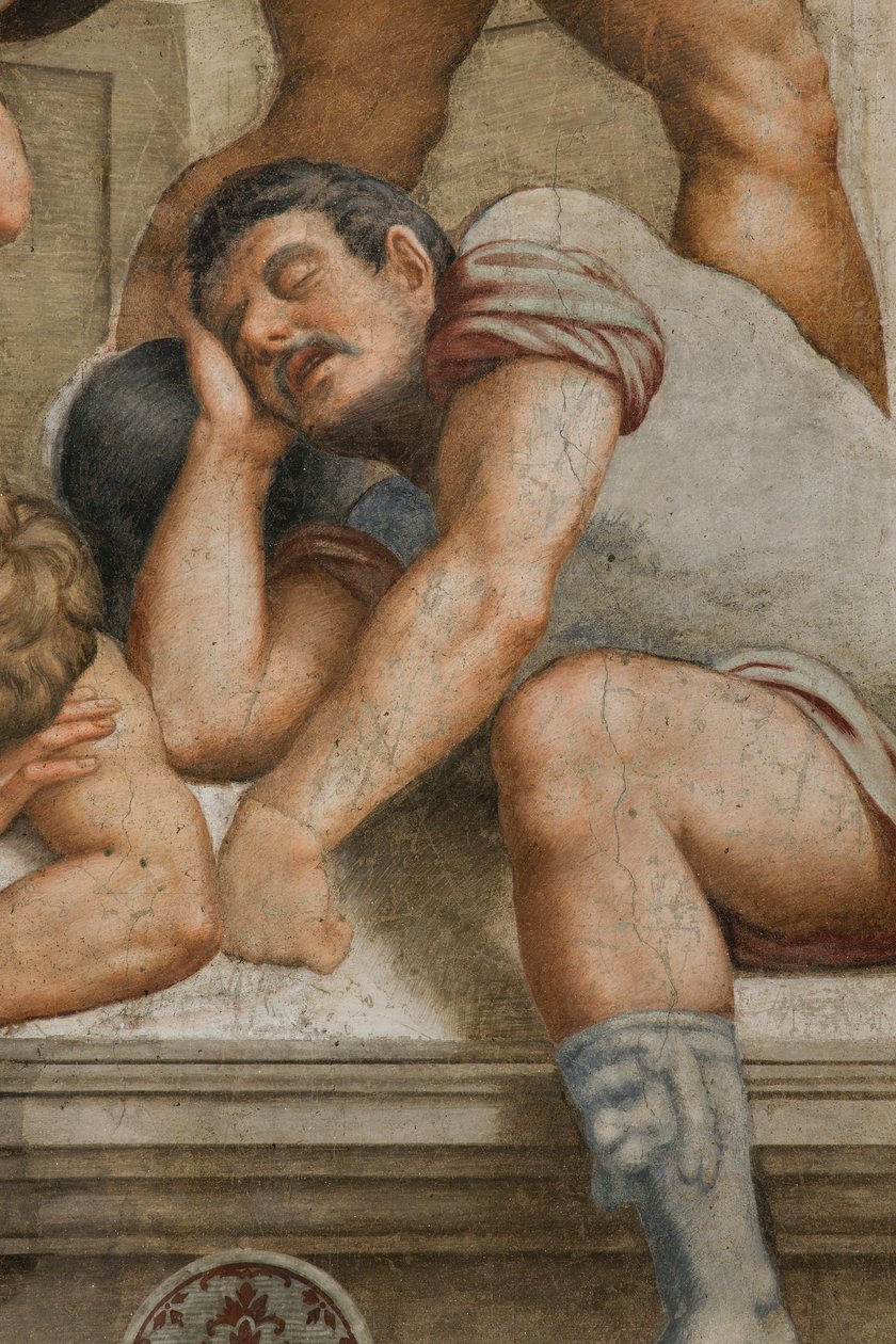 Counterfaccata, Bernardino Gatti, Vzkříšení 1529, Detail od Bernardino Gatti