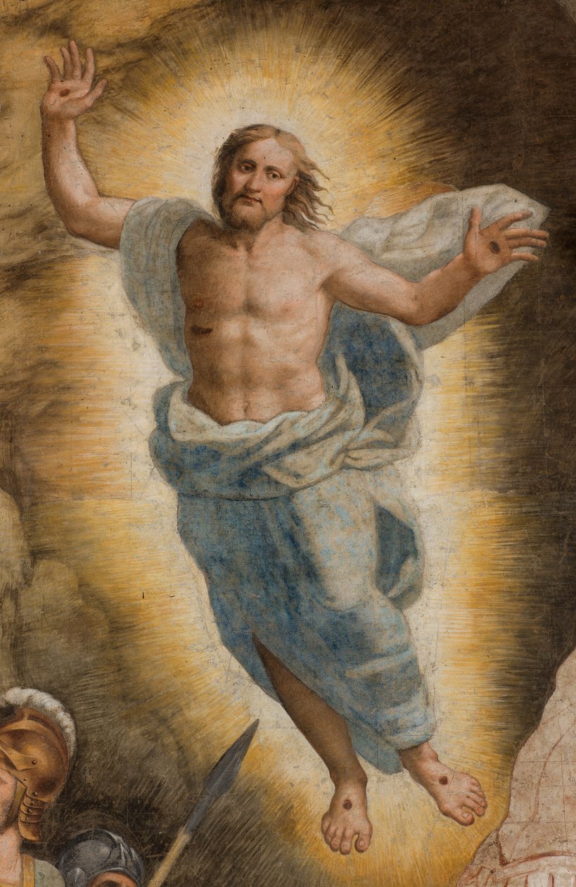 Counterfaccata, Bernardino Gatti, Vzkříšení 1529, Detail od Bernardino Gatti