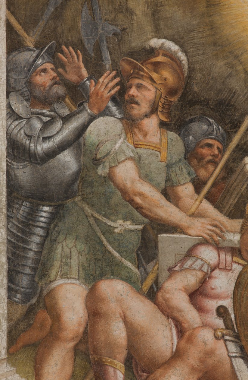 Counterfaccata, Bernardino Gatti, Vzkříšení 1529, Detail od Bernardino Gatti