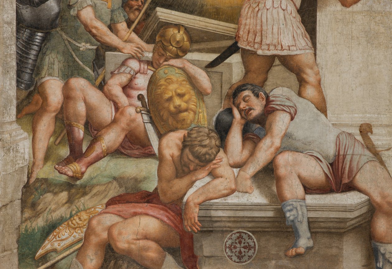 Counterfaccata, Bernardino Gatti, Vzkříšení 1529, Detail od Bernardino Gatti