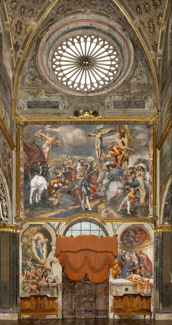 Counterfaccata, IL Pordenone, Ukřižování 1520-21, Depozice 1522, Bernardino Gatti, Vzkříšení 1529 od Bernardino Gatti