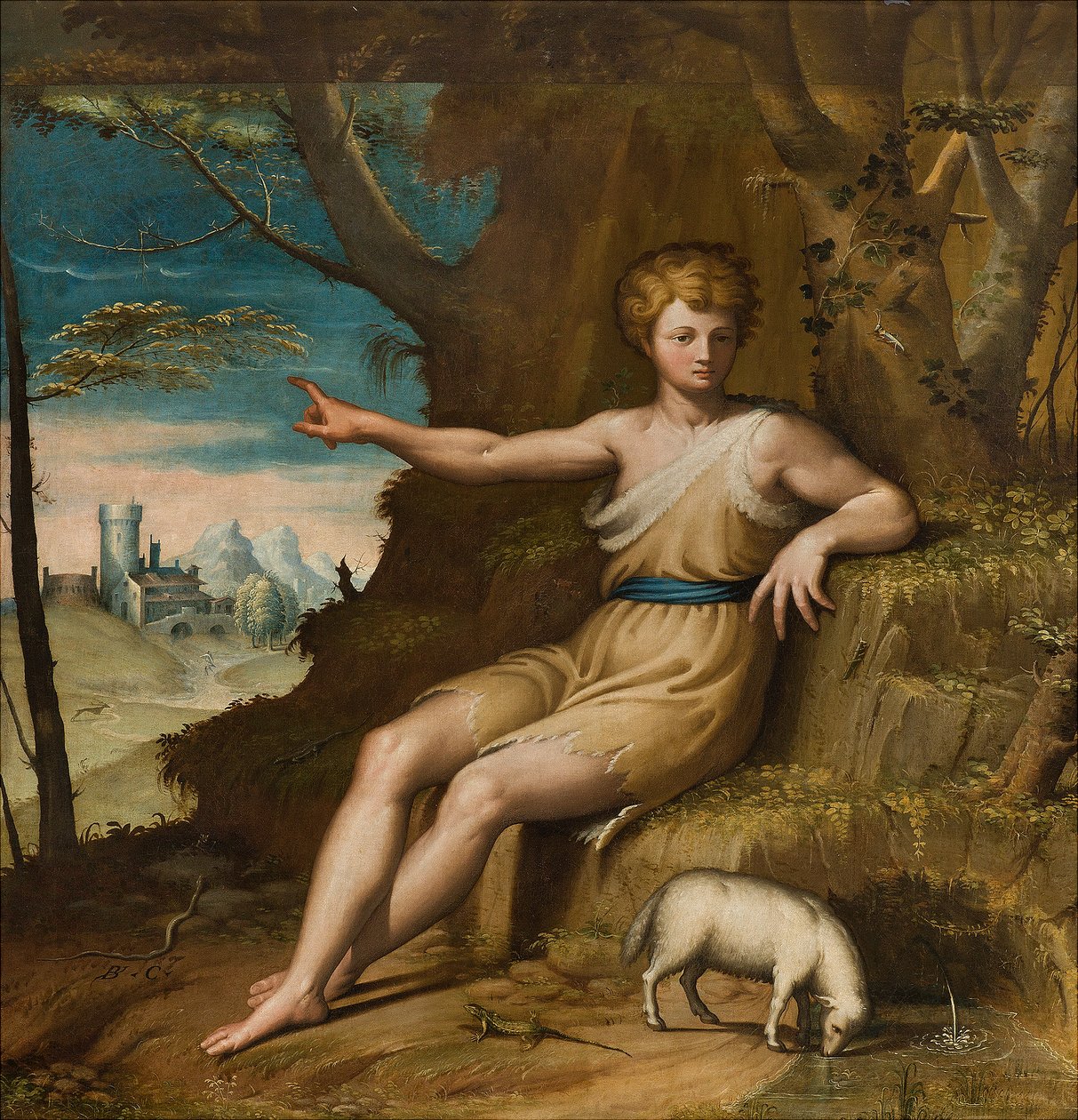 Kaple Panny Marie lidu, druhé rozpětí jižní strana, Bernardino Campi, San Giovanni nel Desert 1569 od Bernardino Campi