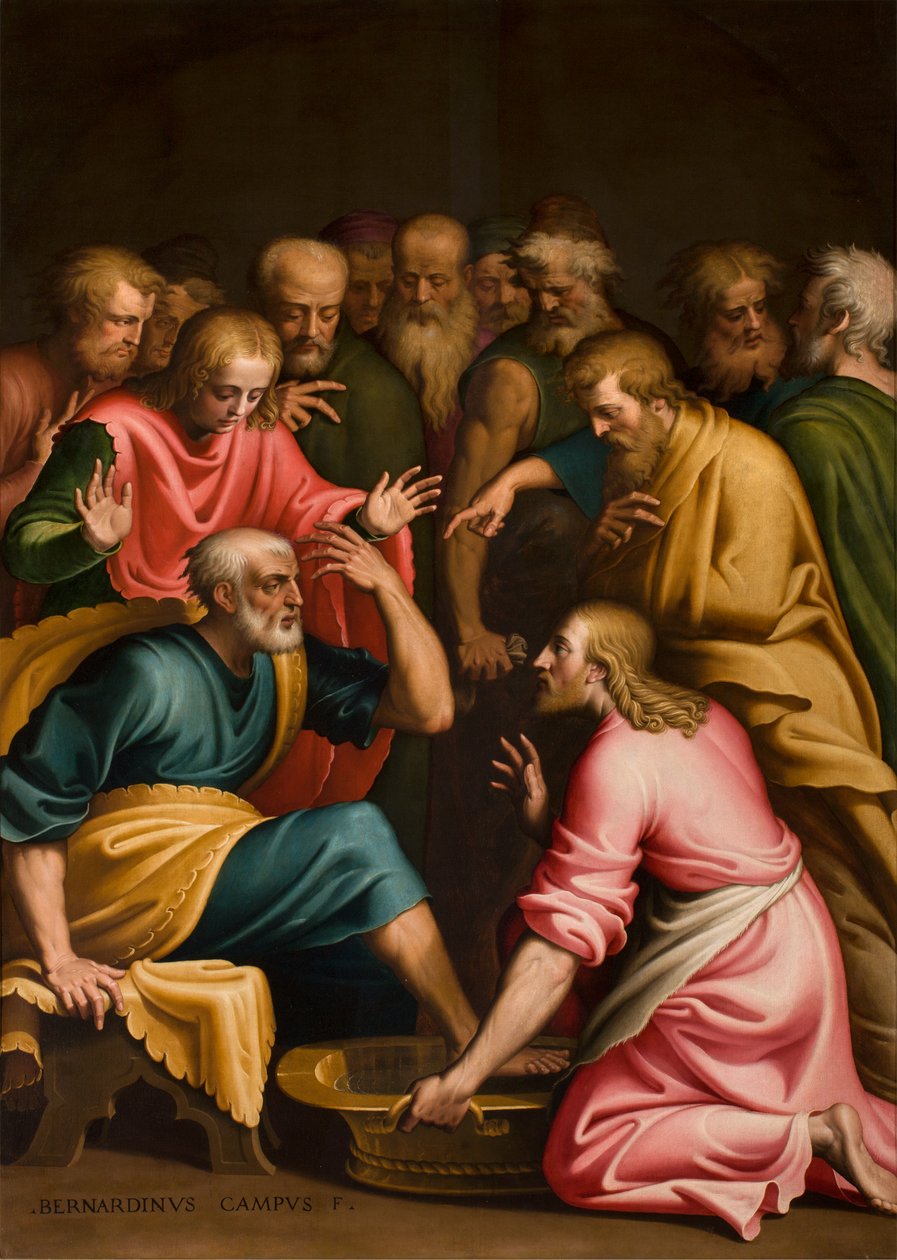 Mytí nohou od Bernardino Campi
