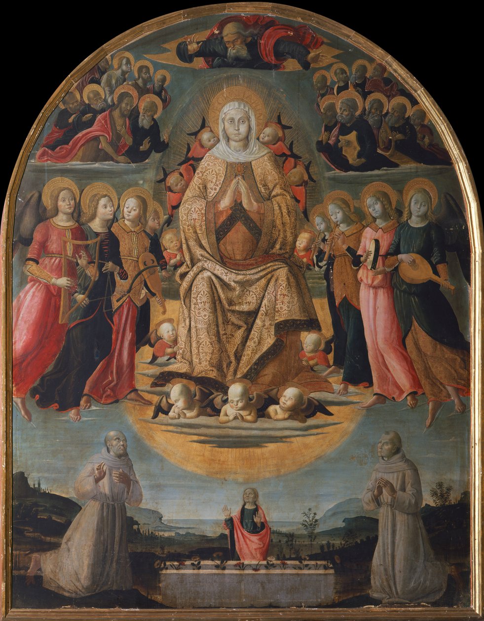 Nanebevzetí Panny Marie (malba na dřevě) od Bernardino Fungai