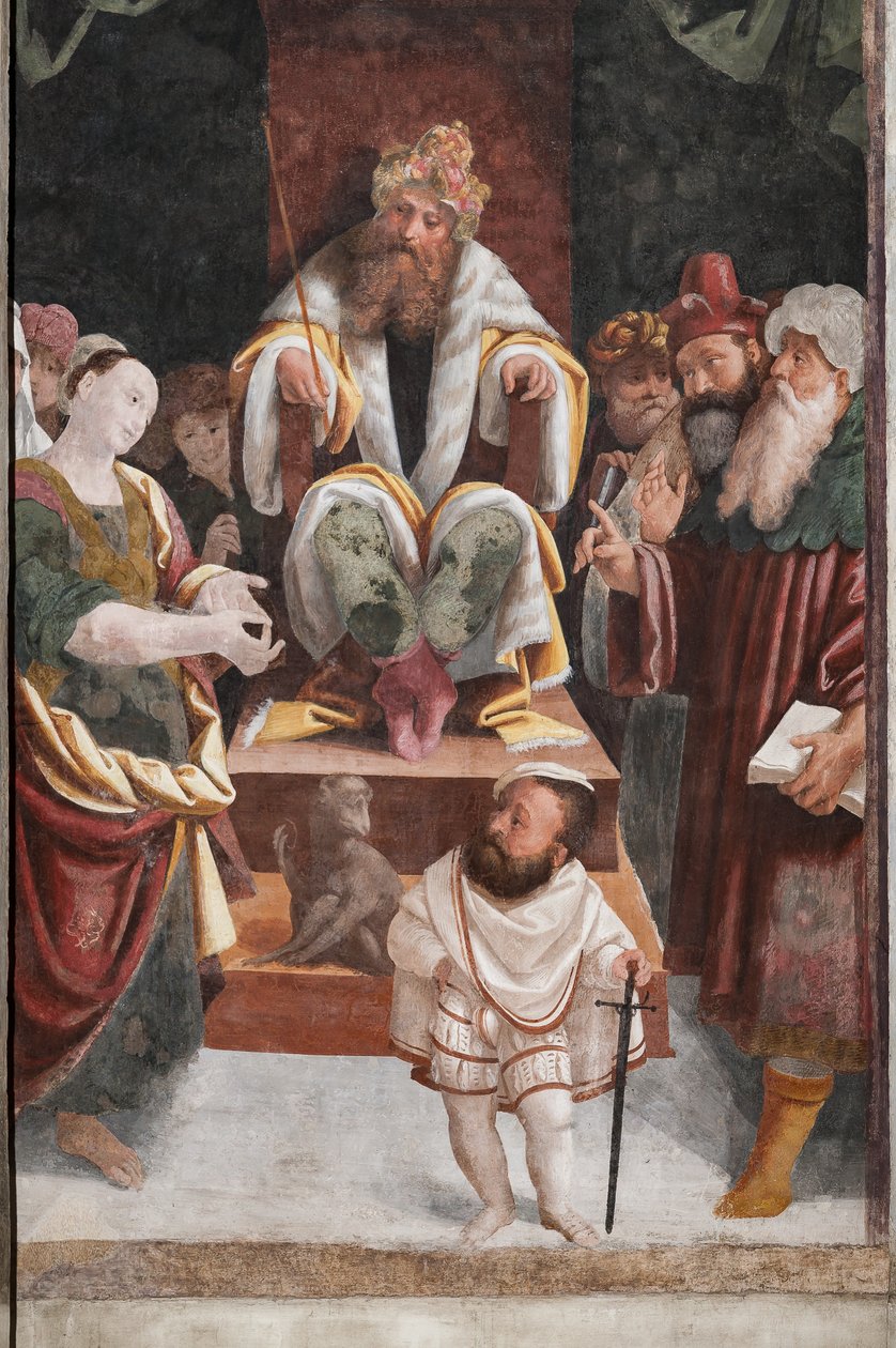 Detail Umučení svaté Kateřiny (freska) od Bernardino Lanino