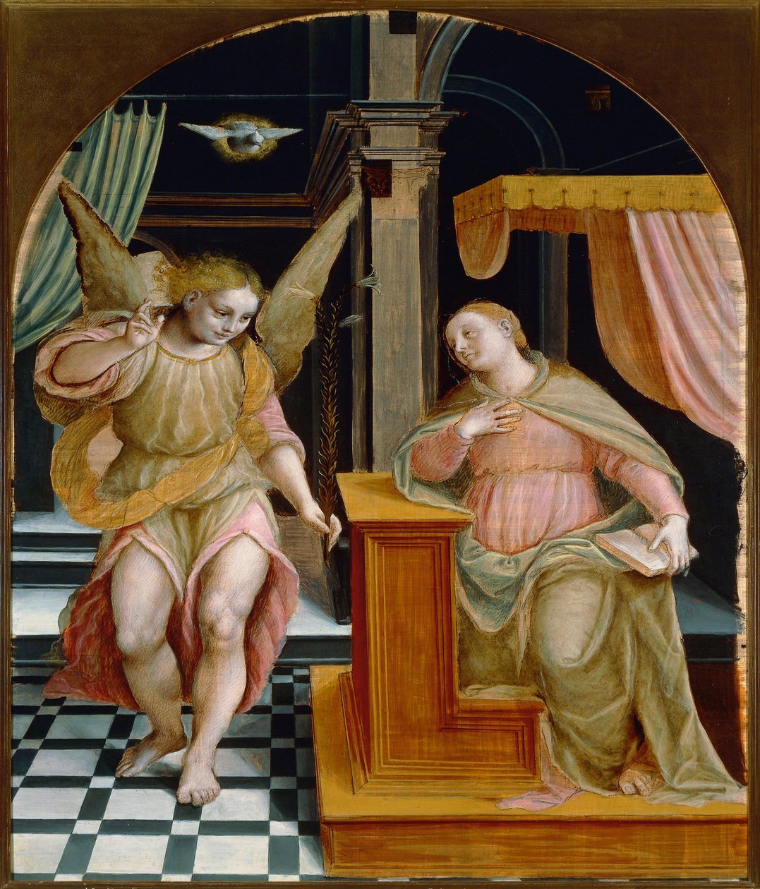 Itálie, Vercelli, obraz Zvěstování od Bernardino Lanino