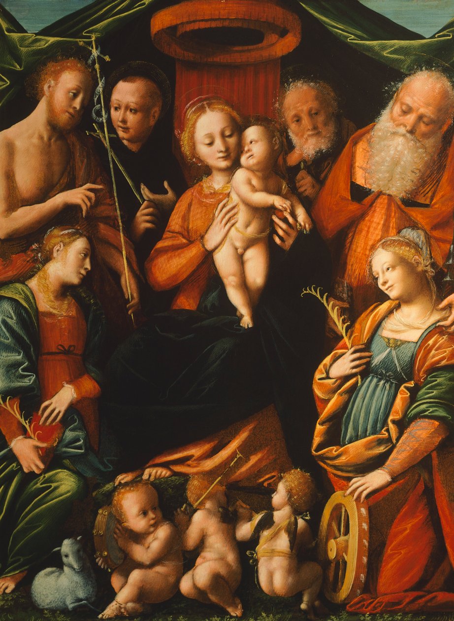 Madona s dítětem a svatými, Bernardino Lanino (1511-1582) od Bernardino Lanino
