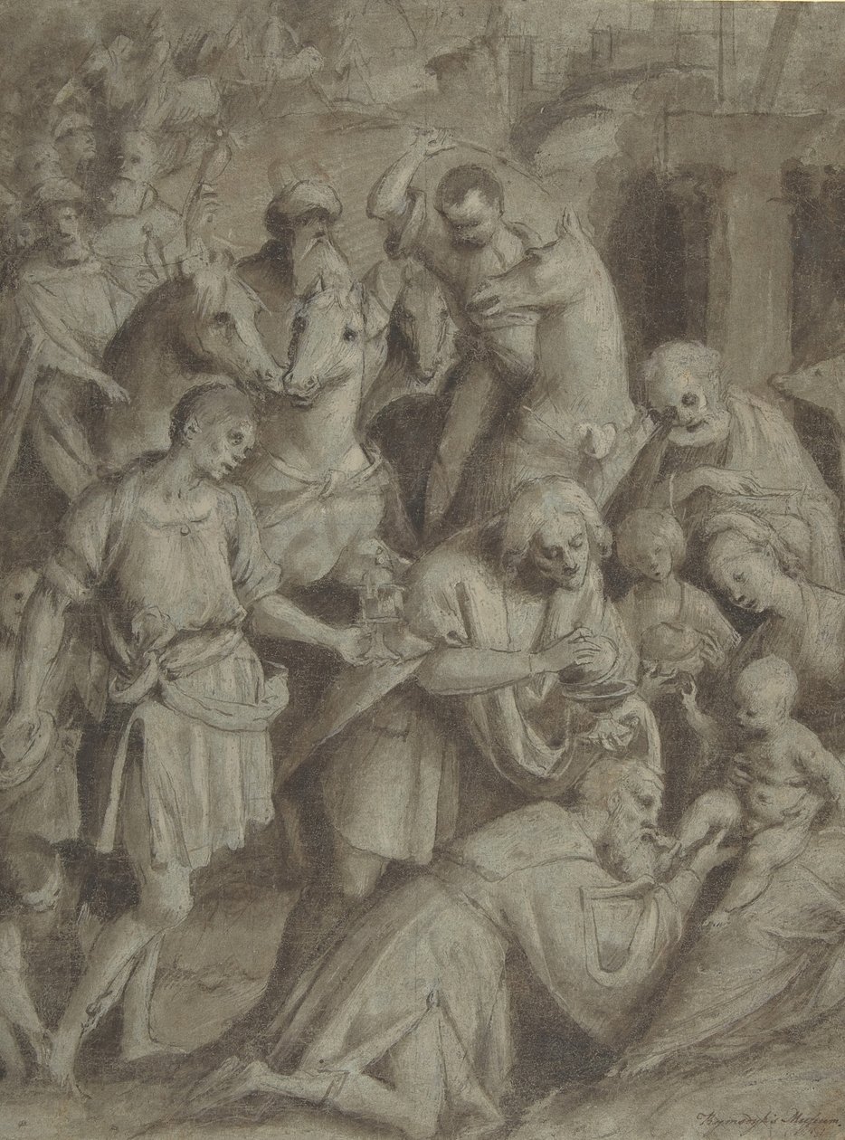 Klanění tří králů, 1553. od Bernardino Lanino