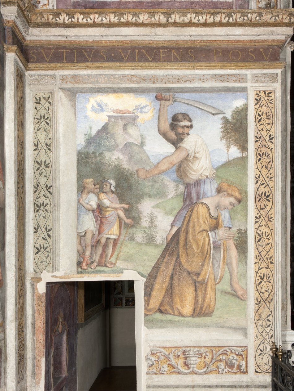 Dekapitace svaté Kateřiny Alexandrijské, kaple Besozzi od Bernardino Luini
