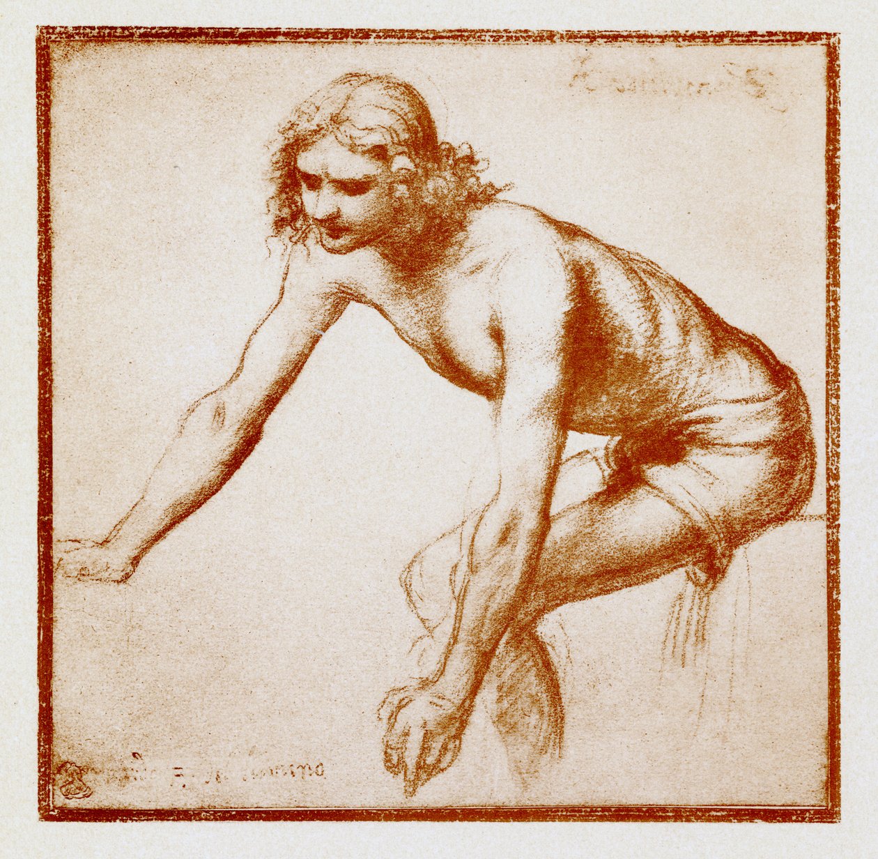 Figurální studie mladého muže od Bernardino Luini