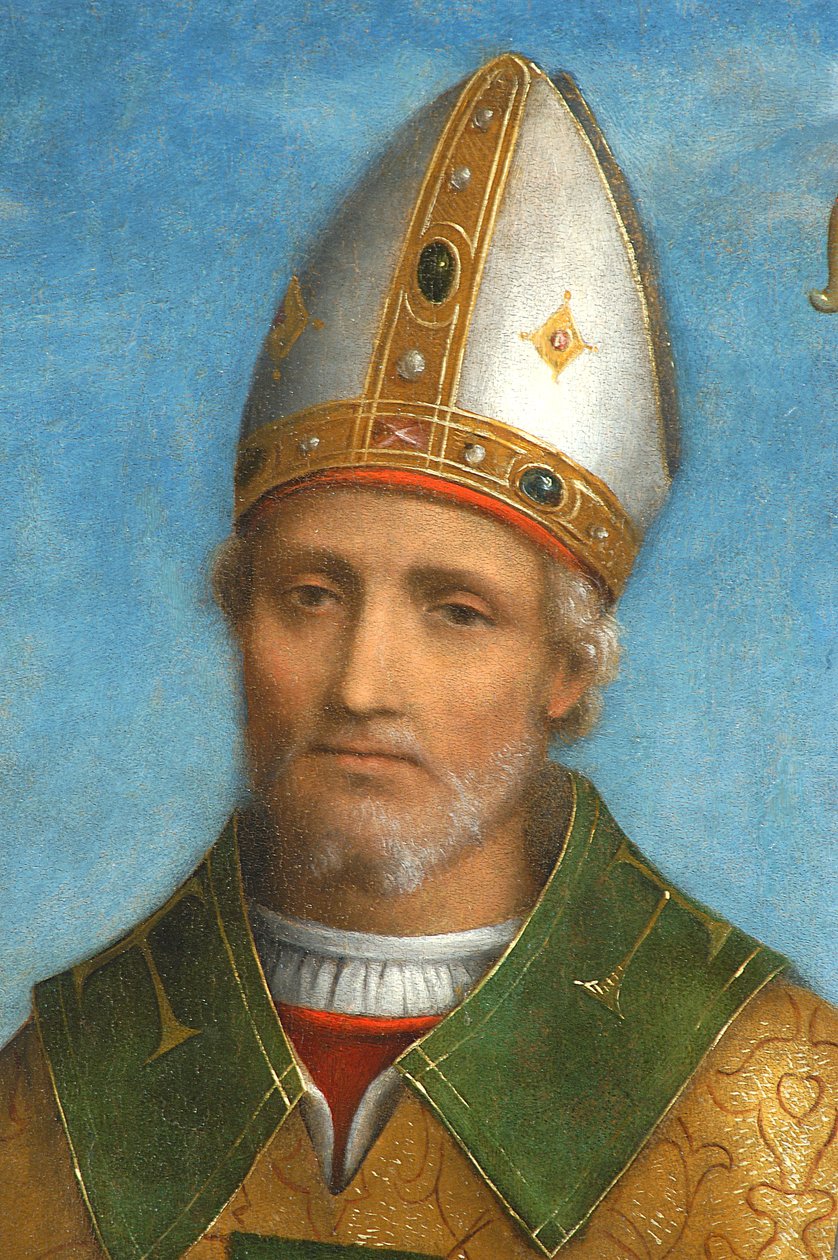 Saint Ambrose, 1520-22 (tempera na palubě) (detail 3496310) od Bernardino Luini