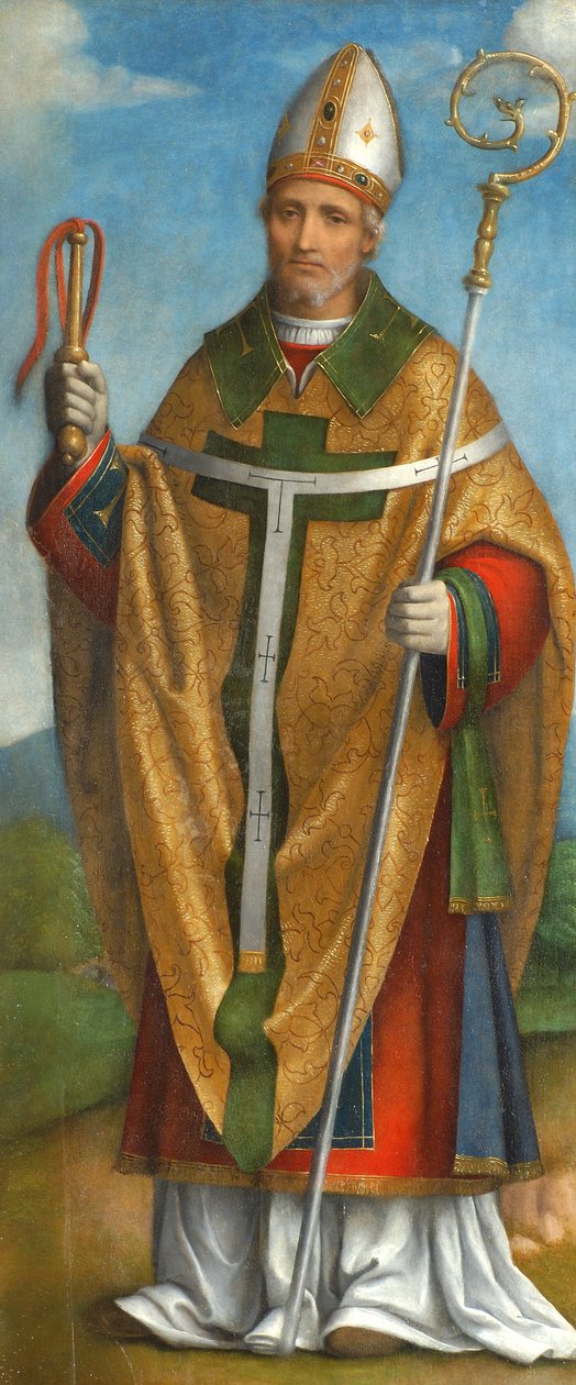 Saint Ambrose, 1520-22 (tempera na palubě) od Bernardino Luini