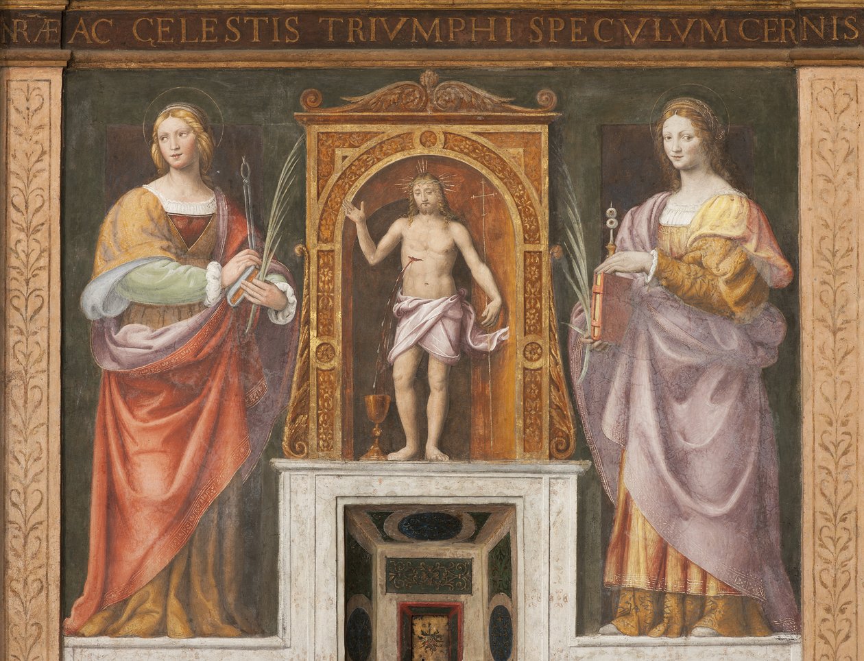 Svatá Apollonie a svatá Lucie, kolem 1522-25 (detail 3497192) od Bernardino Luini