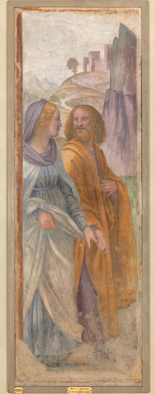 Svatý Josef a Panna Maria po svatbě od Bernardino Luini