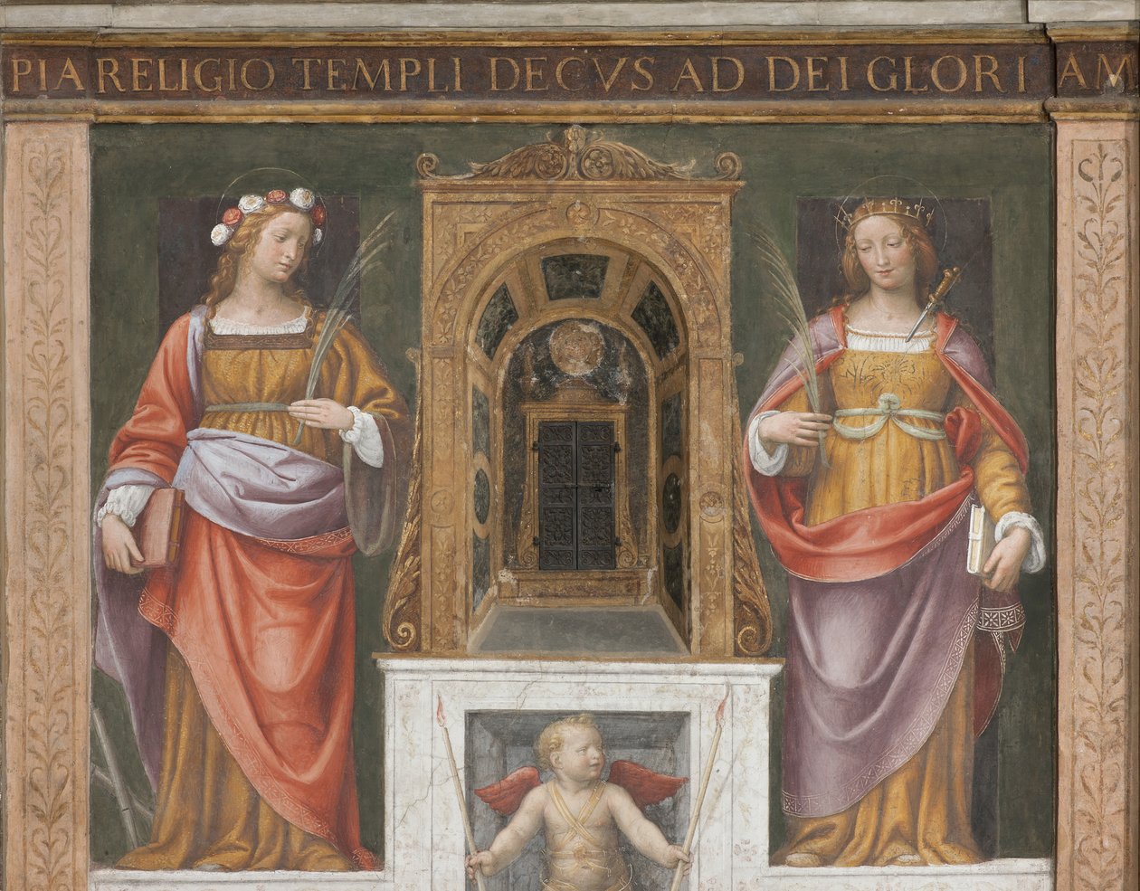 Svatá Rosa a Svatá Giustina od Bernardino Luini