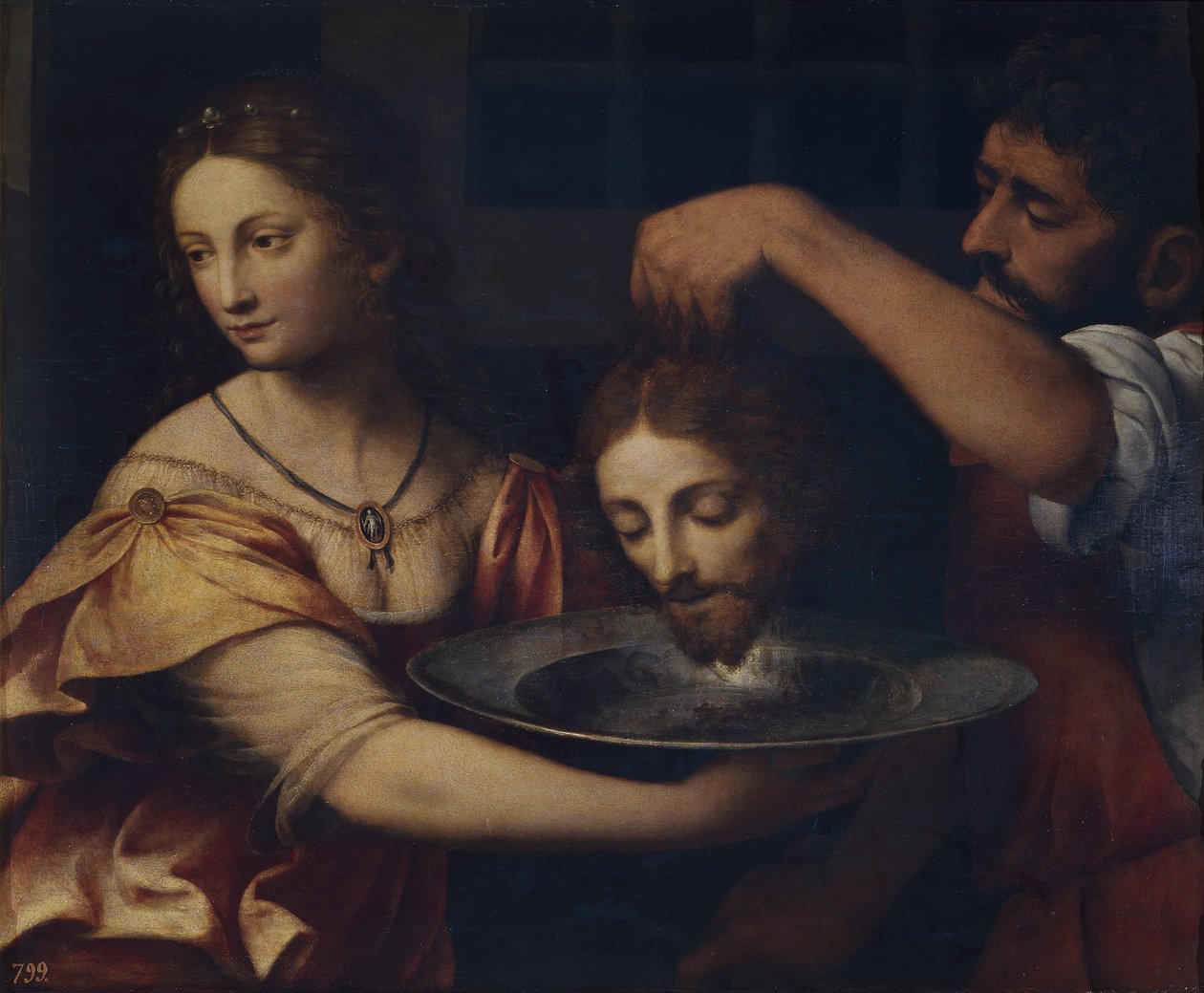 Salome přijímá hlavu Jana Křtitele od Bernardino Luini