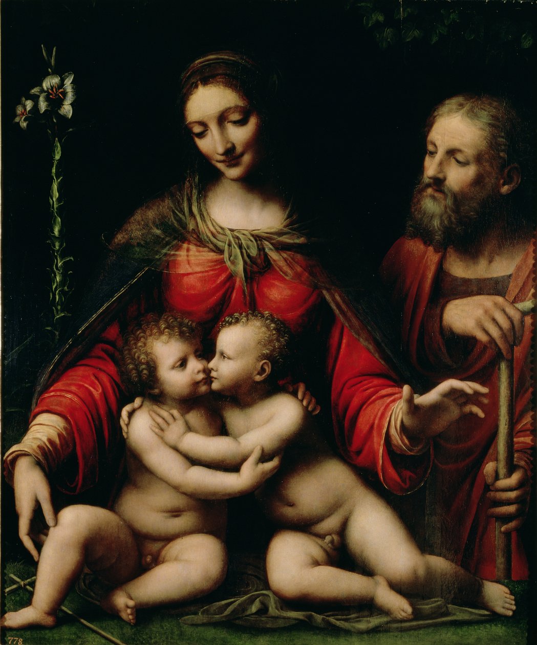 Svatá rodina s nemluvnětem sv od Bernardino Luini