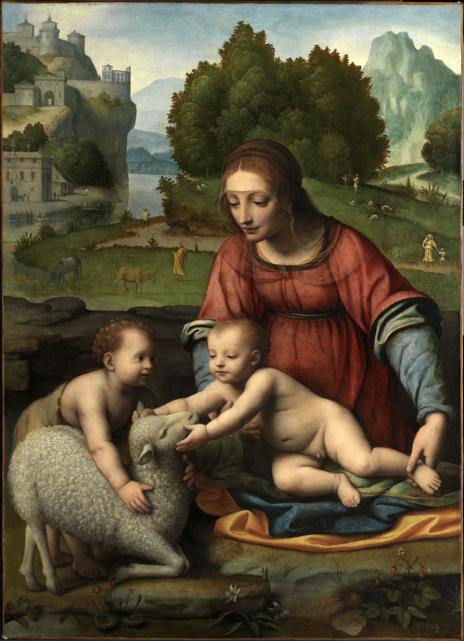 Panna a dítě s malým svatým Janem od Bernardino Luini