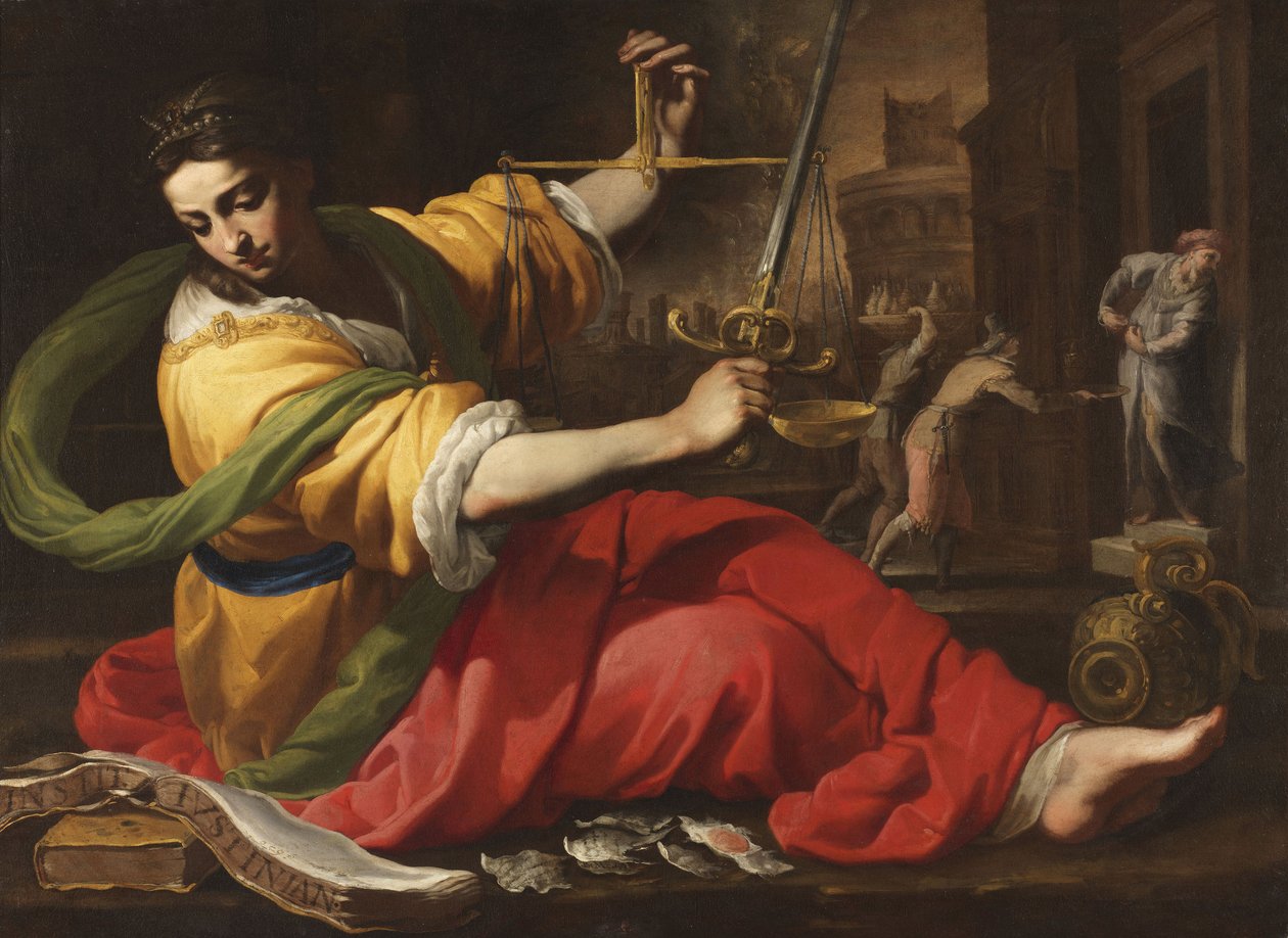 Allegorie de la Justice - Alegorie spravedlnosti, Mei, Bernardino (1612-1676). Olej na plátně od Bernardino Mei
