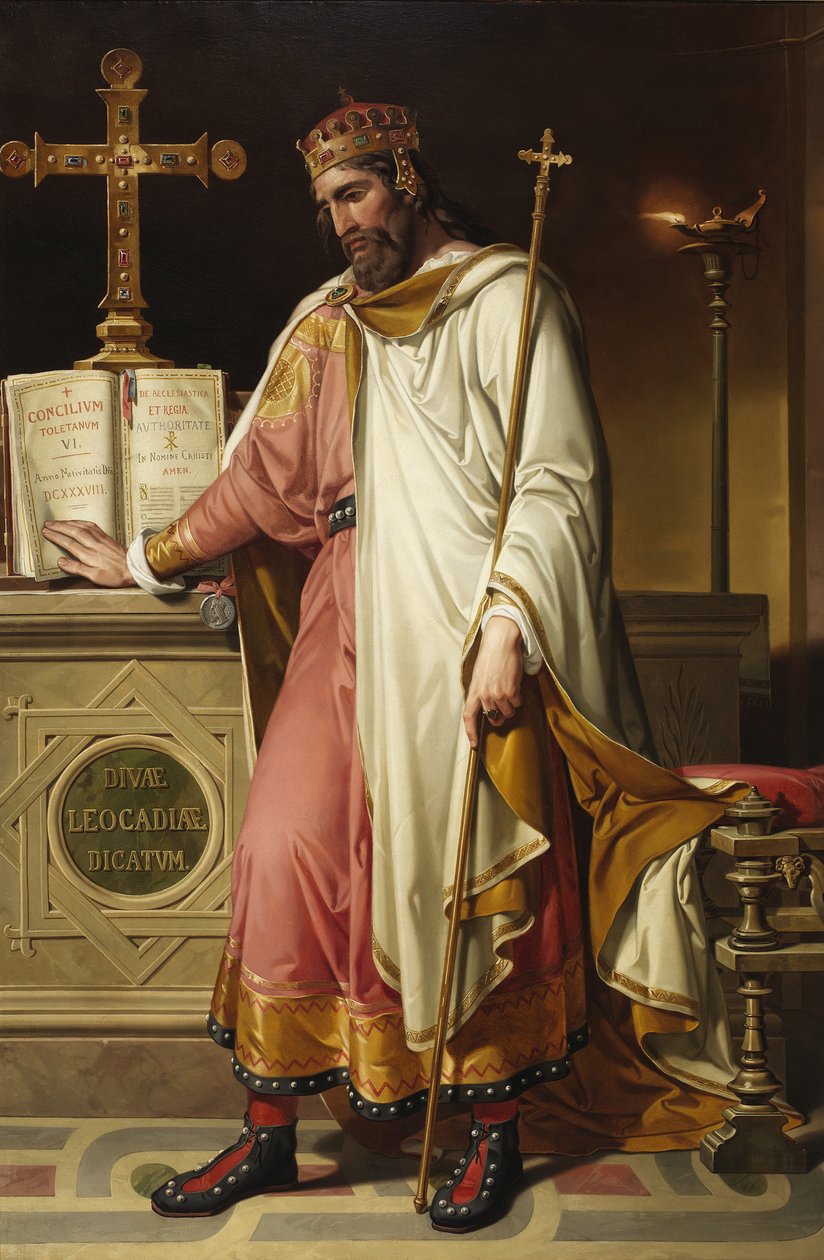 Chintila, vizigótský král, 1855 od Bernardino Montañés Pérez