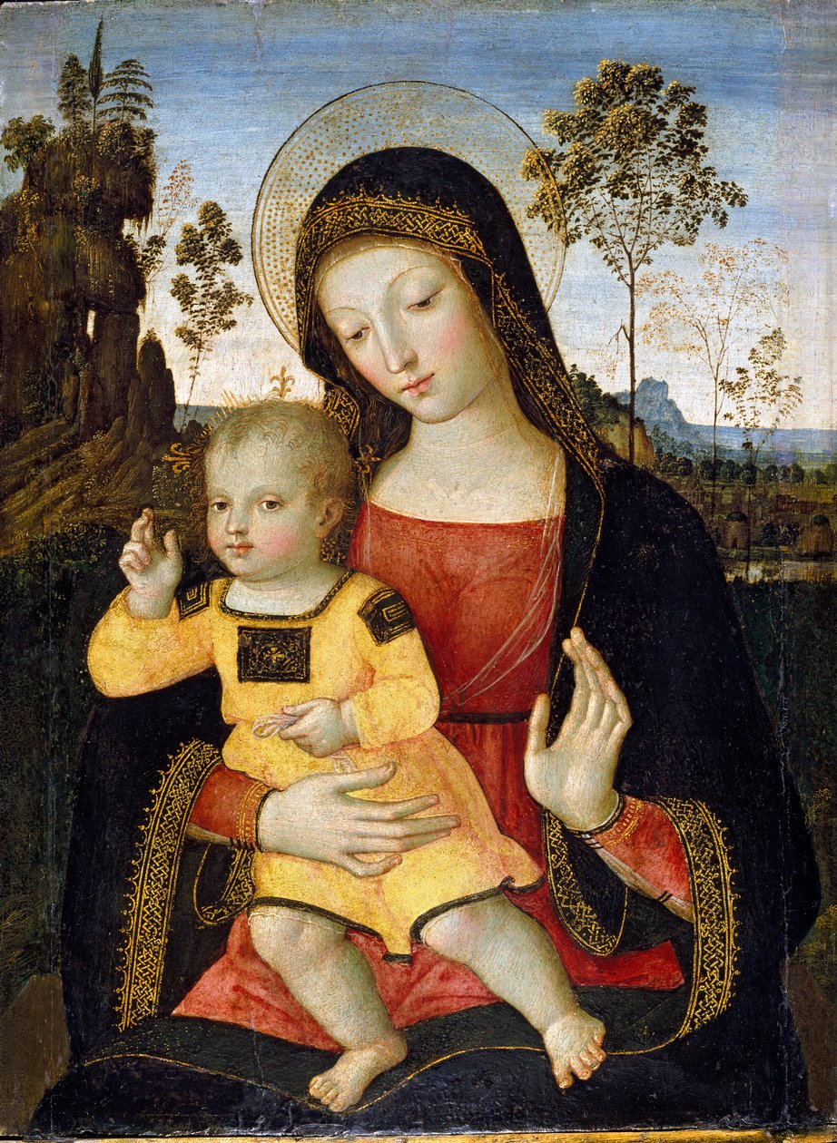 Panna a dítě, 1470-1490 od Bernardino Pinturicchio