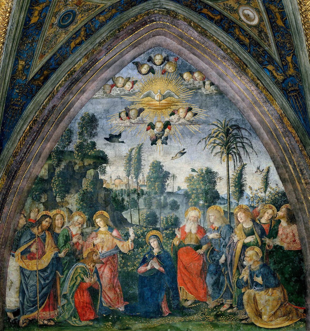 Sestoupení Ducha svatého Letnice, 1492-1495. od Bernardino Pinturicchio