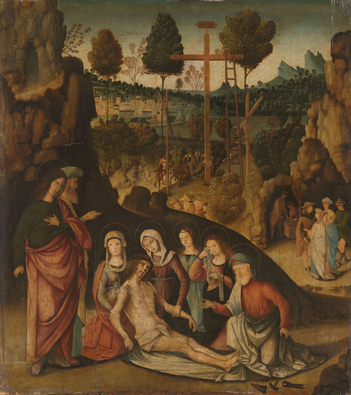 Oplakávání Krista od Bernardino Zaganelli di Bosio (attributed to)