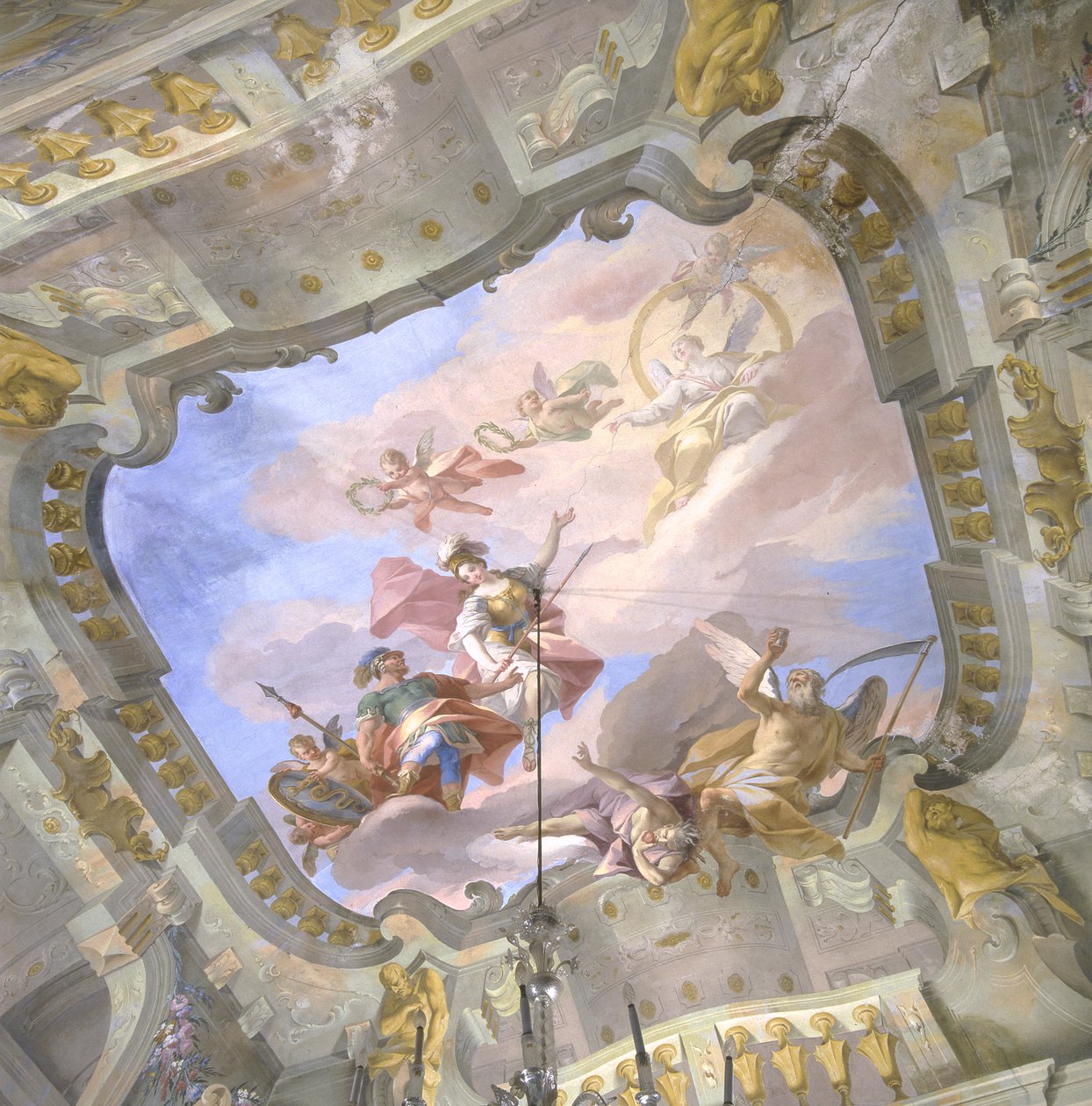 Alegorie času, cca 1760 od Bernardino and Galliari Galliari