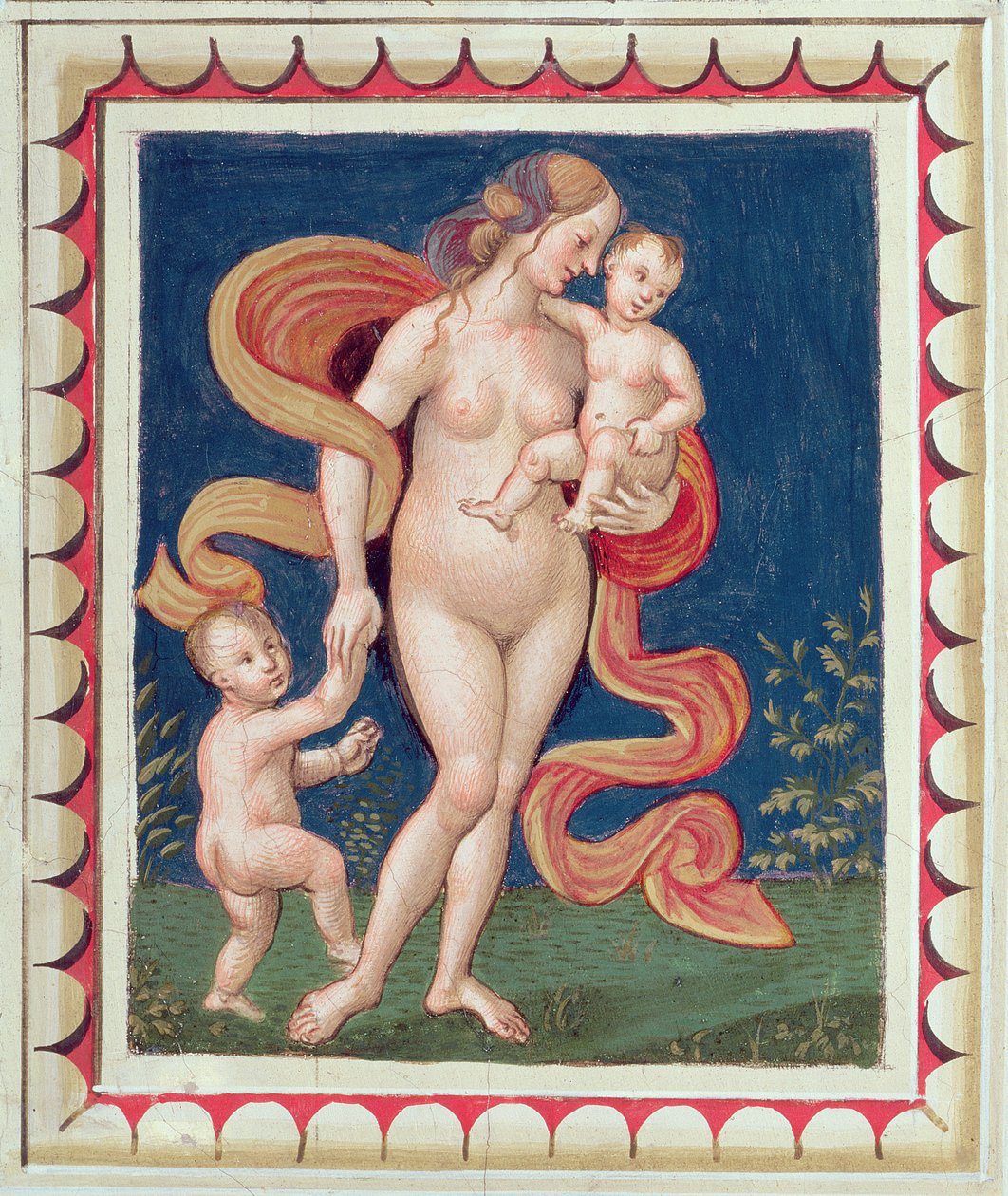Alegorie lásky, detail ze stropu od Bernardino di Betto Pinturicchio