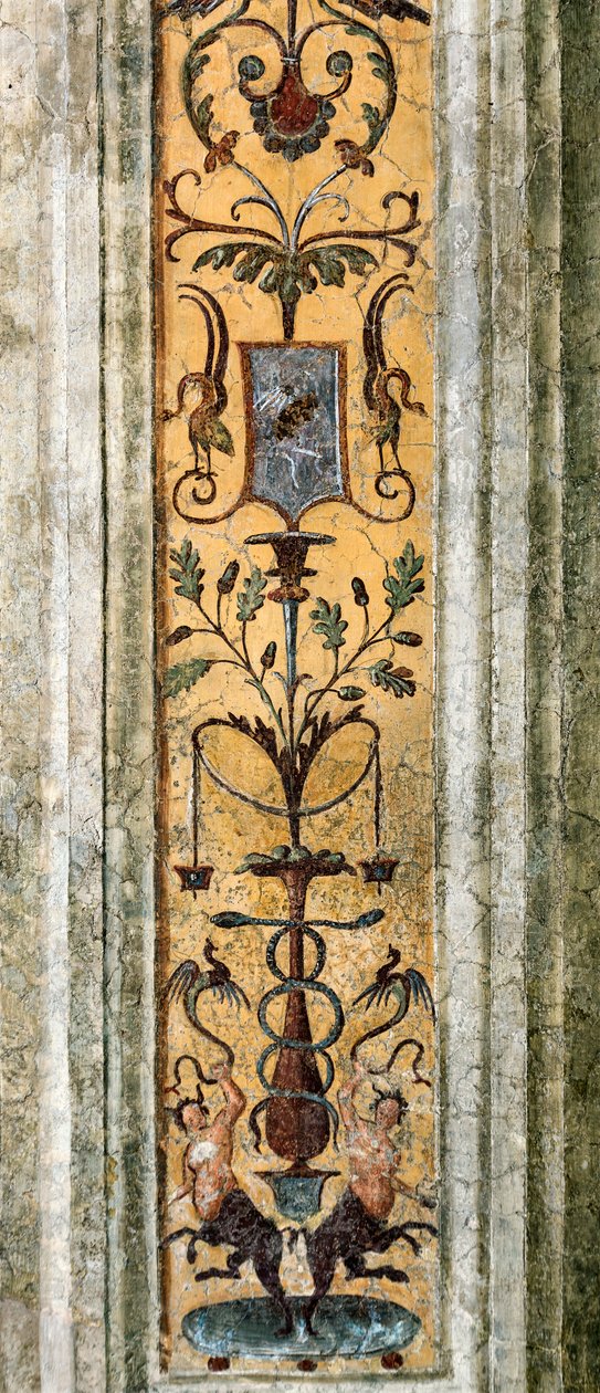 Detail pilastru s groteskními postavami (Malba od Bernardino di Betto Pinturicchio