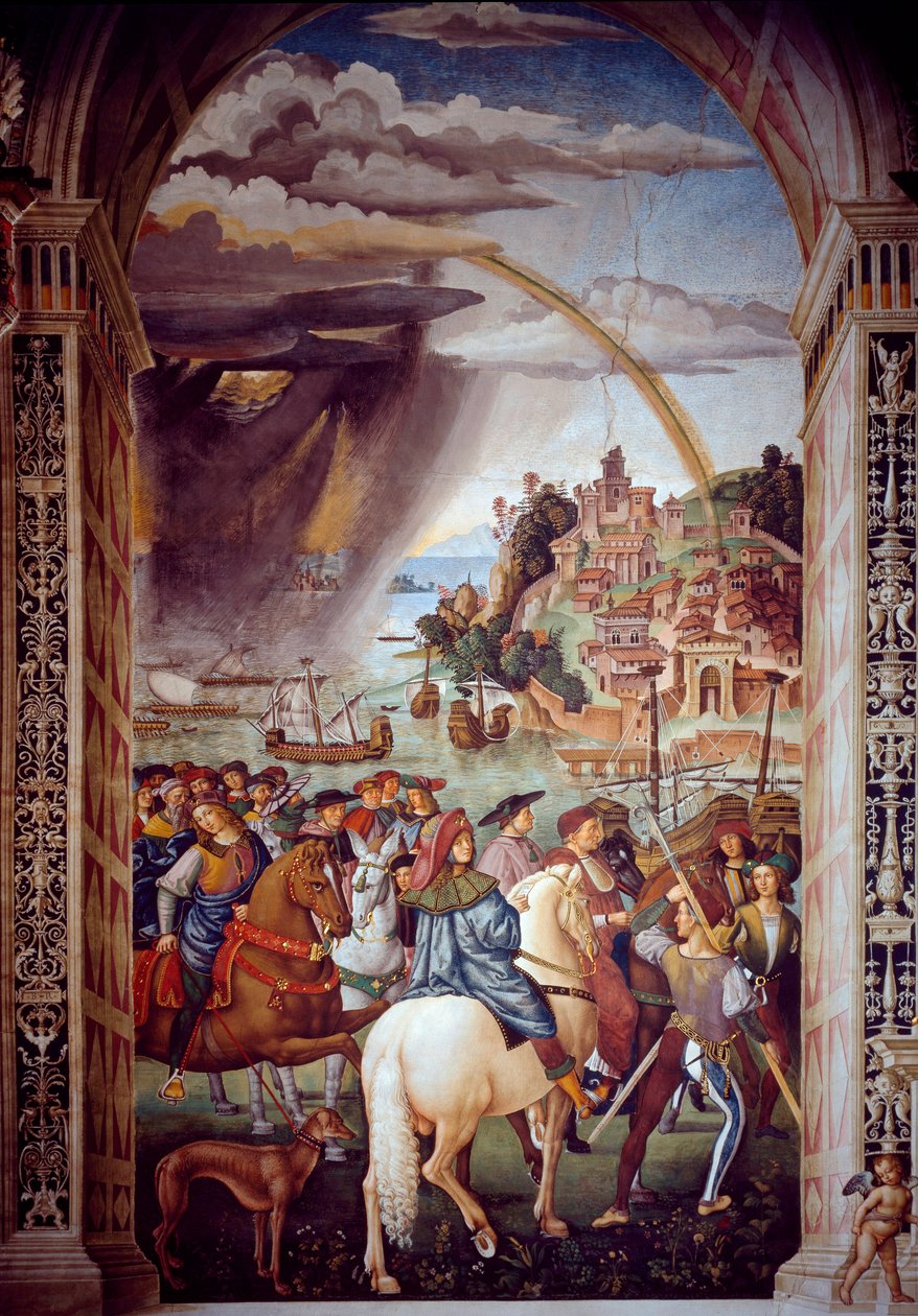 Život papeže Pia (Pia) II. (Enea Silvio Piccolomini od Bernardino di Betto Pinturicchio
