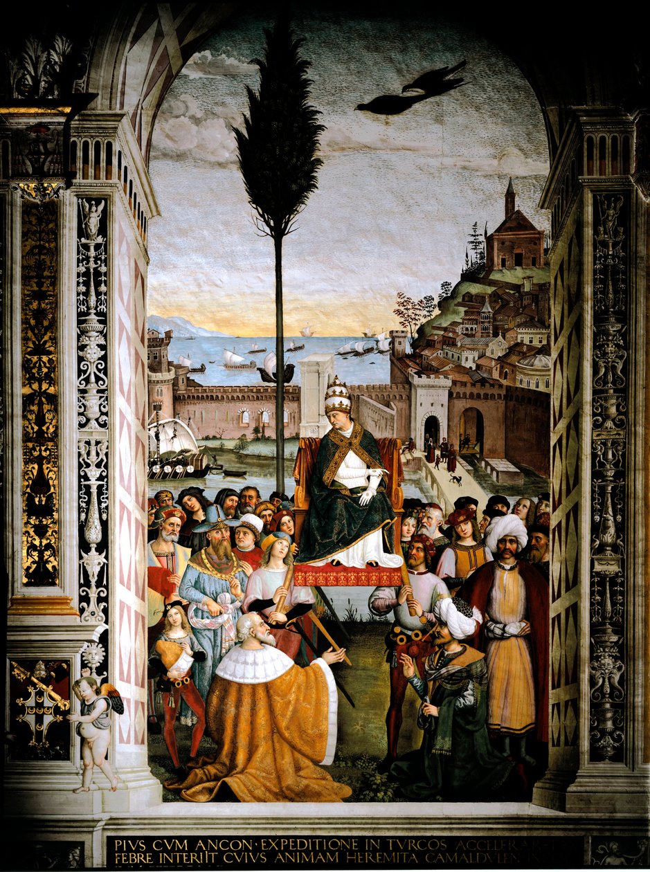 Život papeže Pia (Pia) II. (Enea Silvio Piccolomini od Bernardino di Betto Pinturicchio