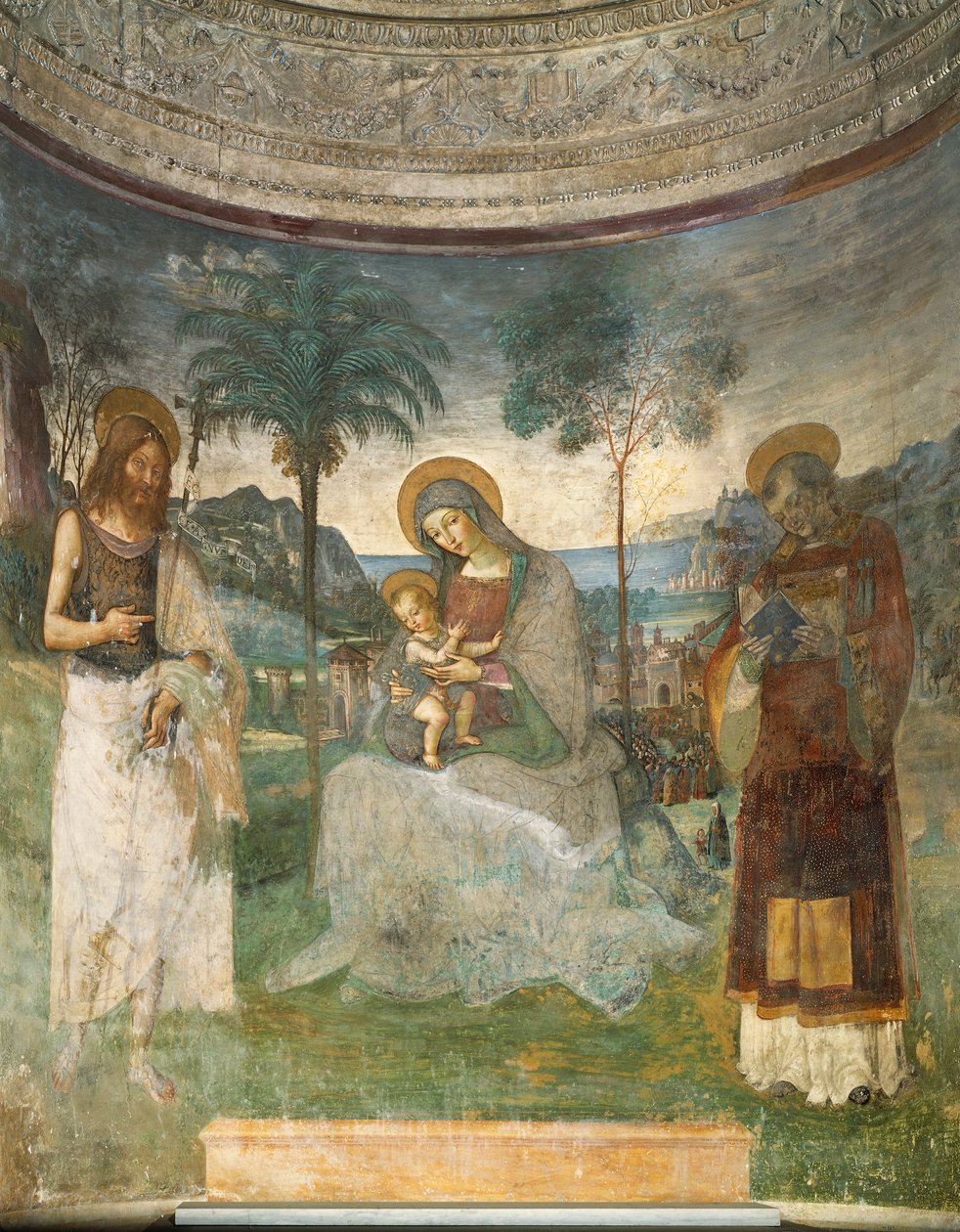 Madona s dítětem, Jan Křtitel a svatý Štěpán od Bernardino di Betto Pinturicchio