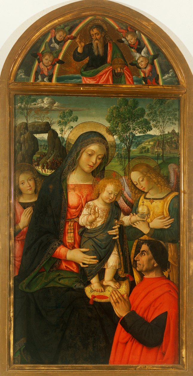 Panny Marie míru od Bernardina Pinturicchio (kolem 1452-1513), olej na panelu od Bernardino di Betto Pinturicchio