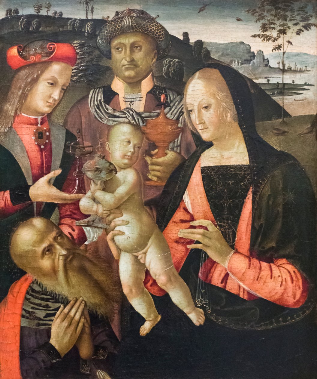 Klanění tří králů (tempera na panelu) od Bernardino di Mariotto