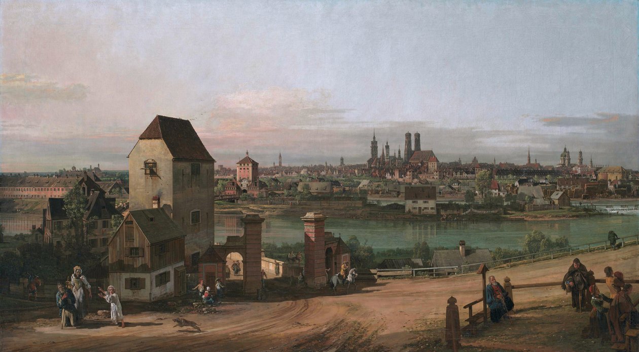 Pohled na Mnichov od Bernardo Bellotto