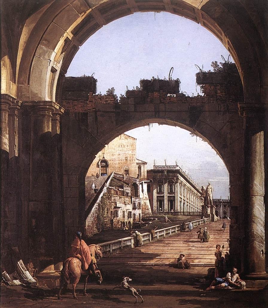 Capriccio z Kapitolu od Bernardo Bellotto