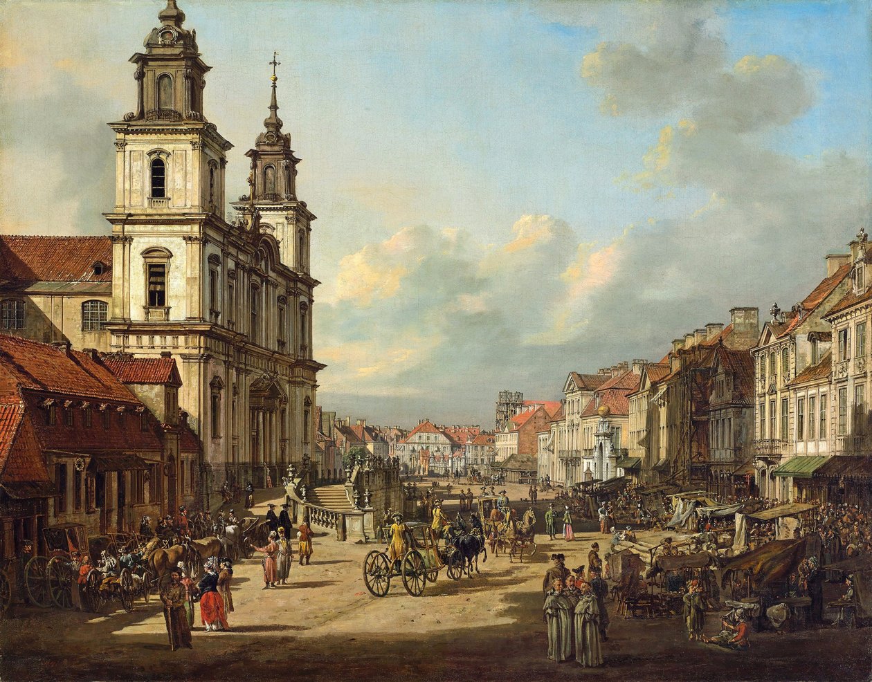 Kostel svatého kříže ve Varšavě od Bernardo Bellotto