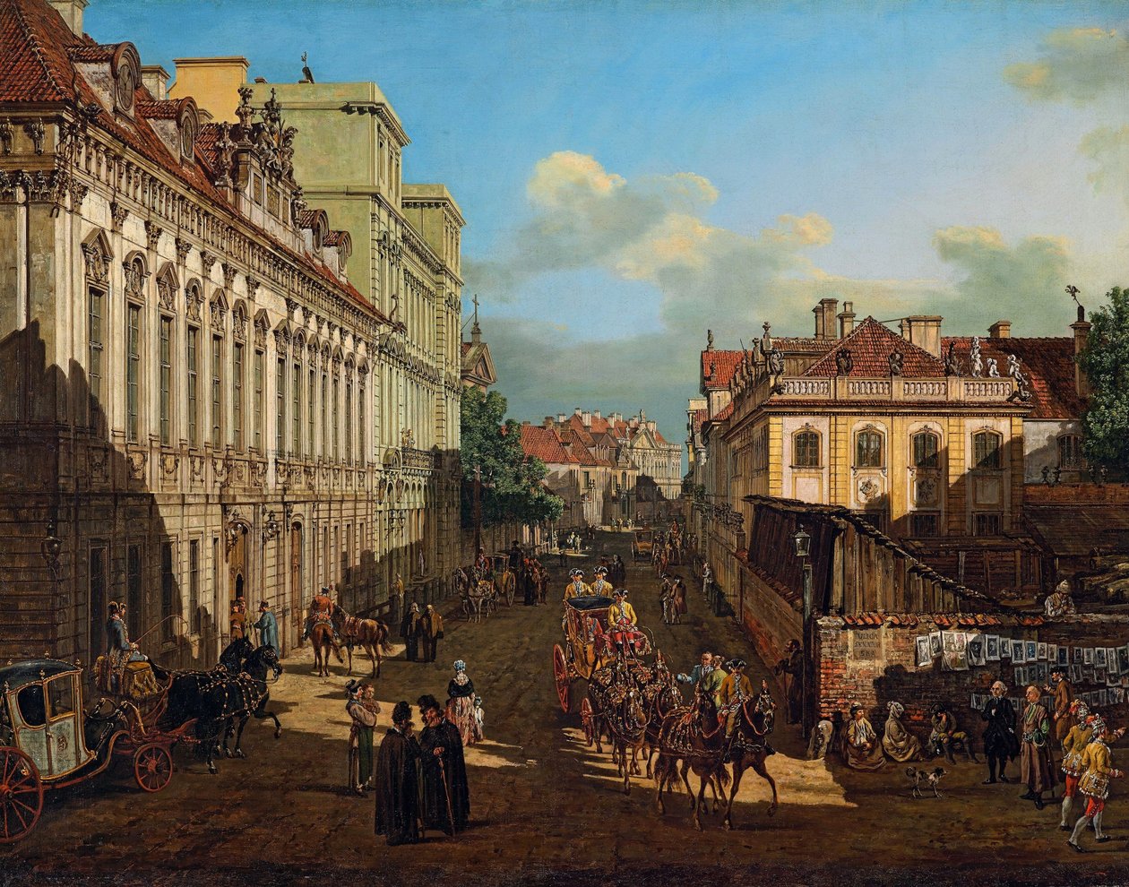 Ulice Miodowa ve Varšavě od Bernardo Bellotto