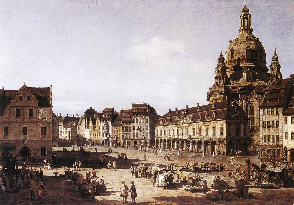 Nové náměstí v Drážďanech od Bernardo Bellotto