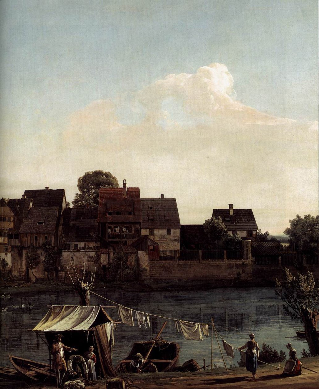 Pirna při pohledu z přístavního města od Bernardo Bellotto