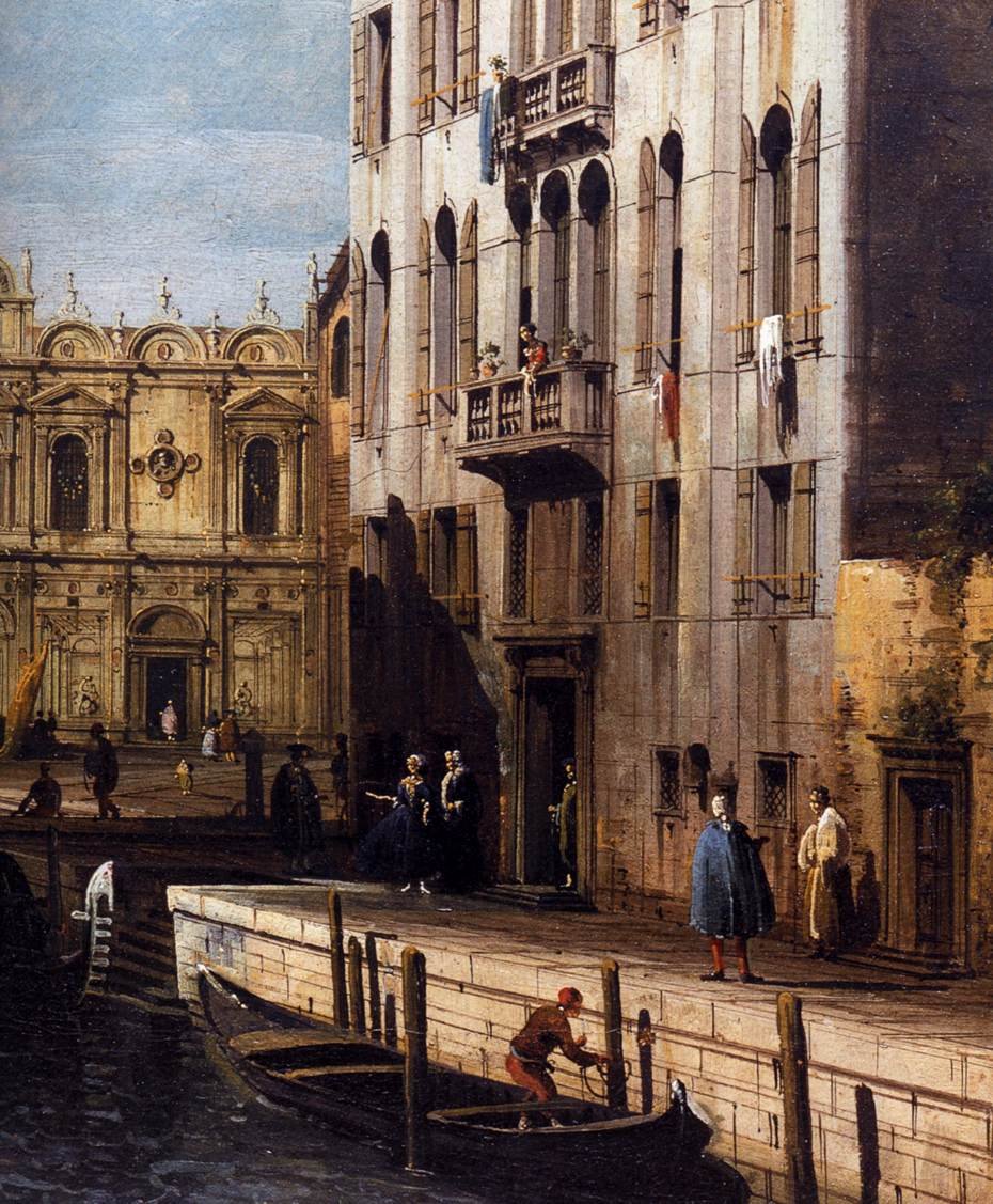 Rio dei Mendicanti se Scuola di San Marco (detail) od Bernardo Bellotto