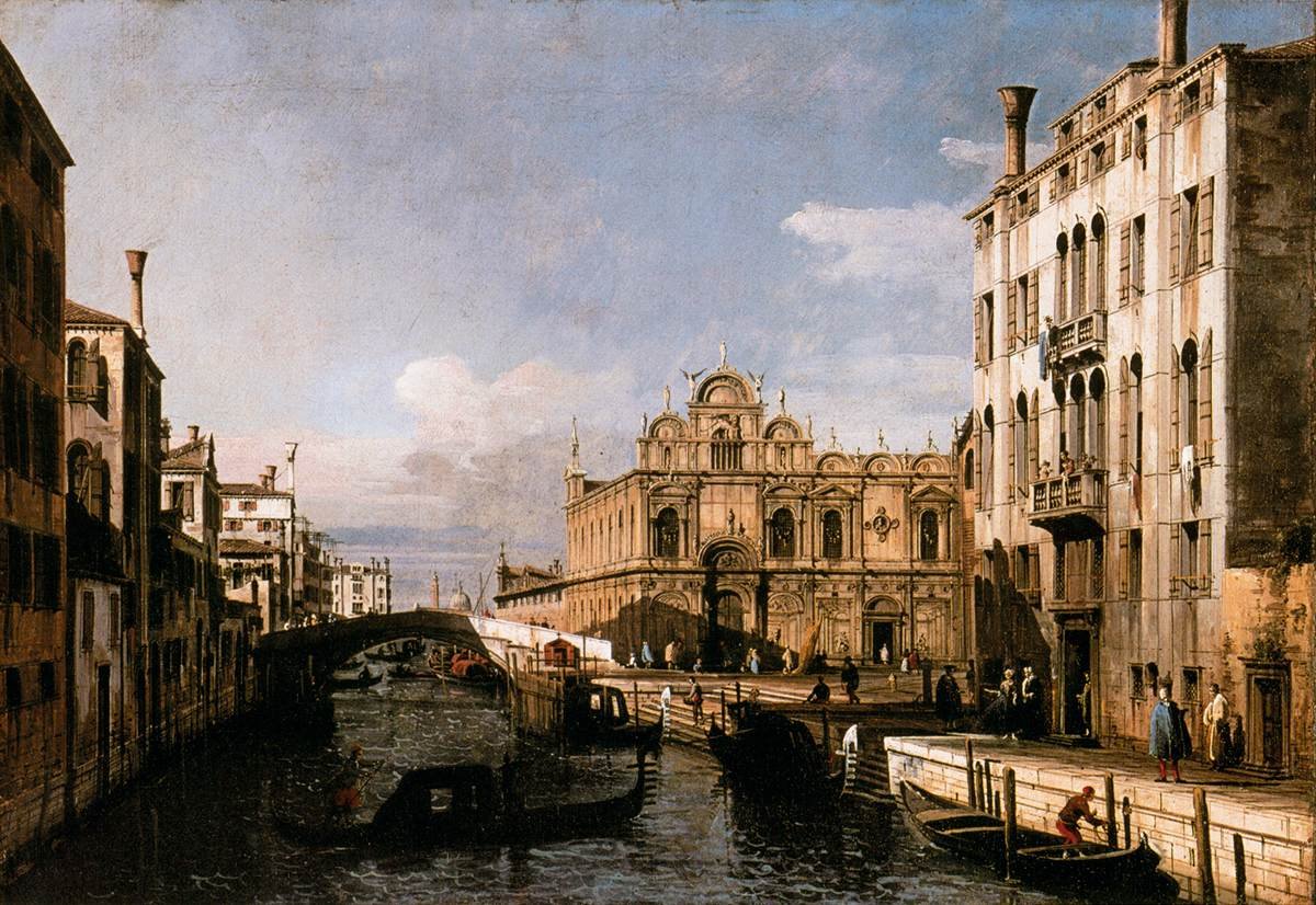 Rio dei Mendicanti se Scuola di San Marco od Bernardo Bellotto