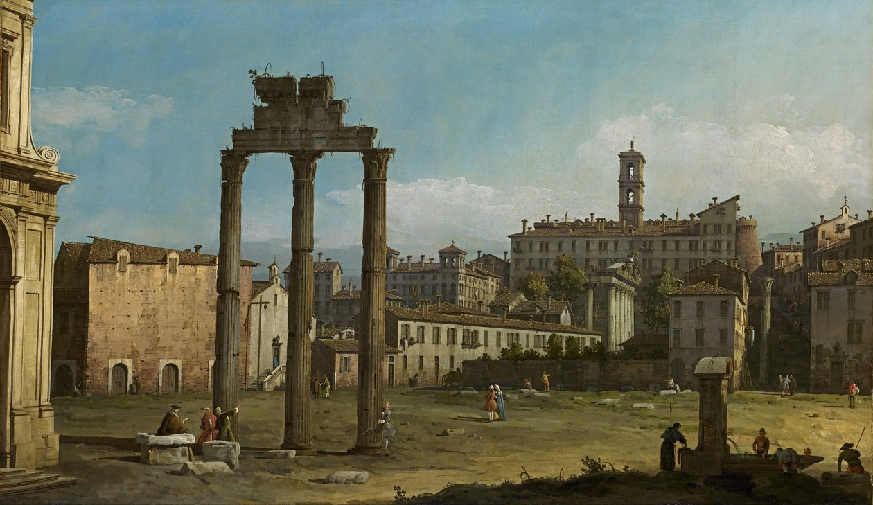 Ruiny fóra, Řím od Bernardo Bellotto