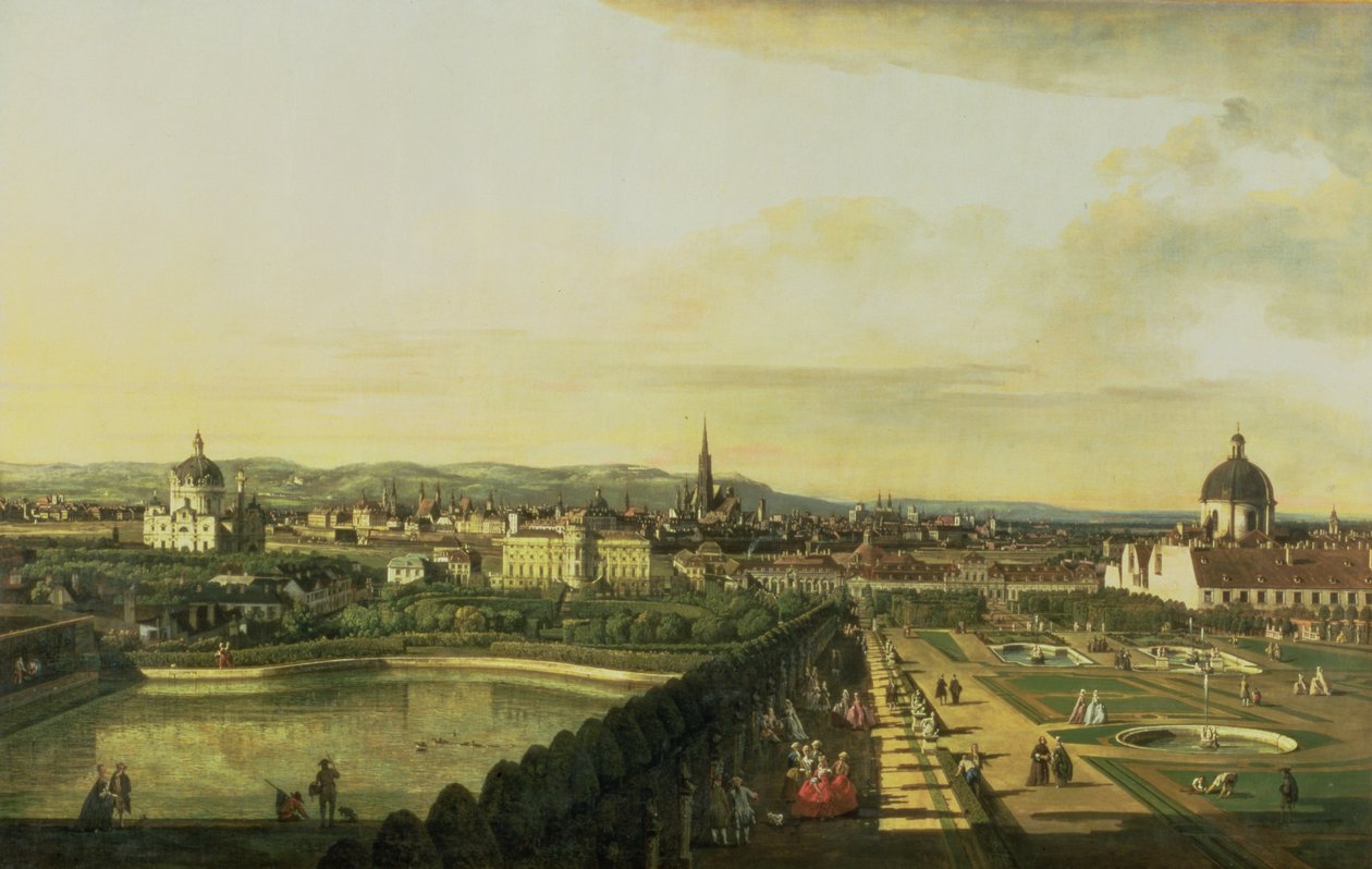 Belvedere z Gesehen ve Vídni od Bernardo Bellotto