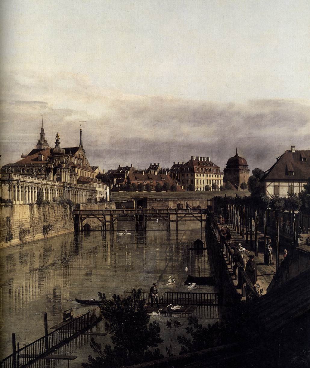 Příkop Zwinger v Drážďanech od Bernardo Bellotto